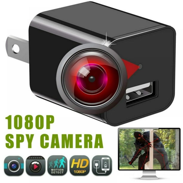 Hidden-Camera-Charger Nanny-Cam Mini-Spy-Camera-with-Audio-and-Video Portable Motion Detection 1080P Small HD Secret Surveillance Camera Home or Office Can be Used in Bathroom